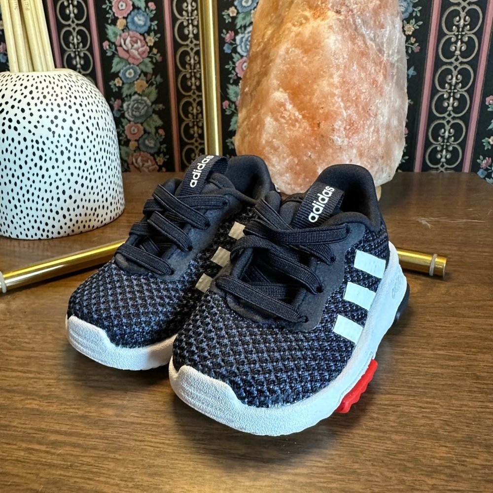 Adidas Racer TR 2.0 Black Running Shoes Low Top Lace Up Little Kids Size 3K